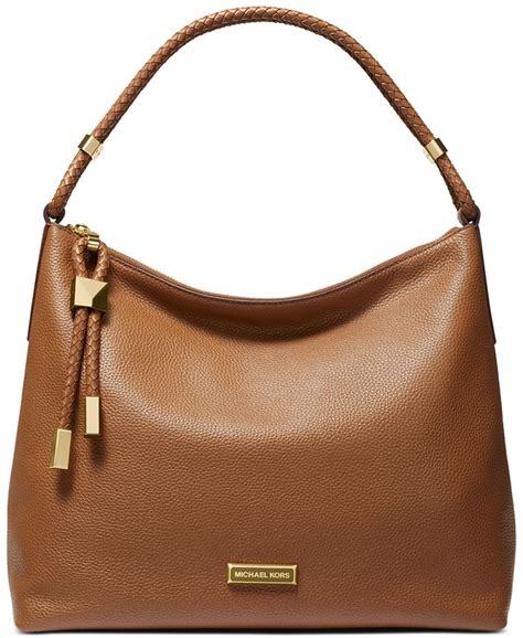 michael kors lexington leather shoulder bag|Michael Kors slouchy shoulder bag.